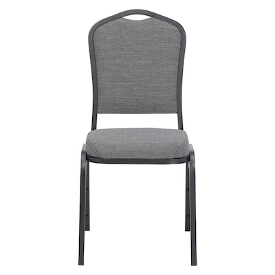 NPS 9300 Series Deluxe Fabric Upholstered Stack Chair, Natural Graystone/Black Sandtex, 40 Pack (936