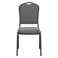 NPS 9300 Series Deluxe Fabric Upholstered Stack Chair, Natural Graystone/Black Sandtex, 40 Pack (936