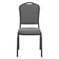 NPS 9300 Series Deluxe Fabric Upholstered Stack Chair, Natural Graystone/Black Sandtex, 40 Pack (9362-BT/40)