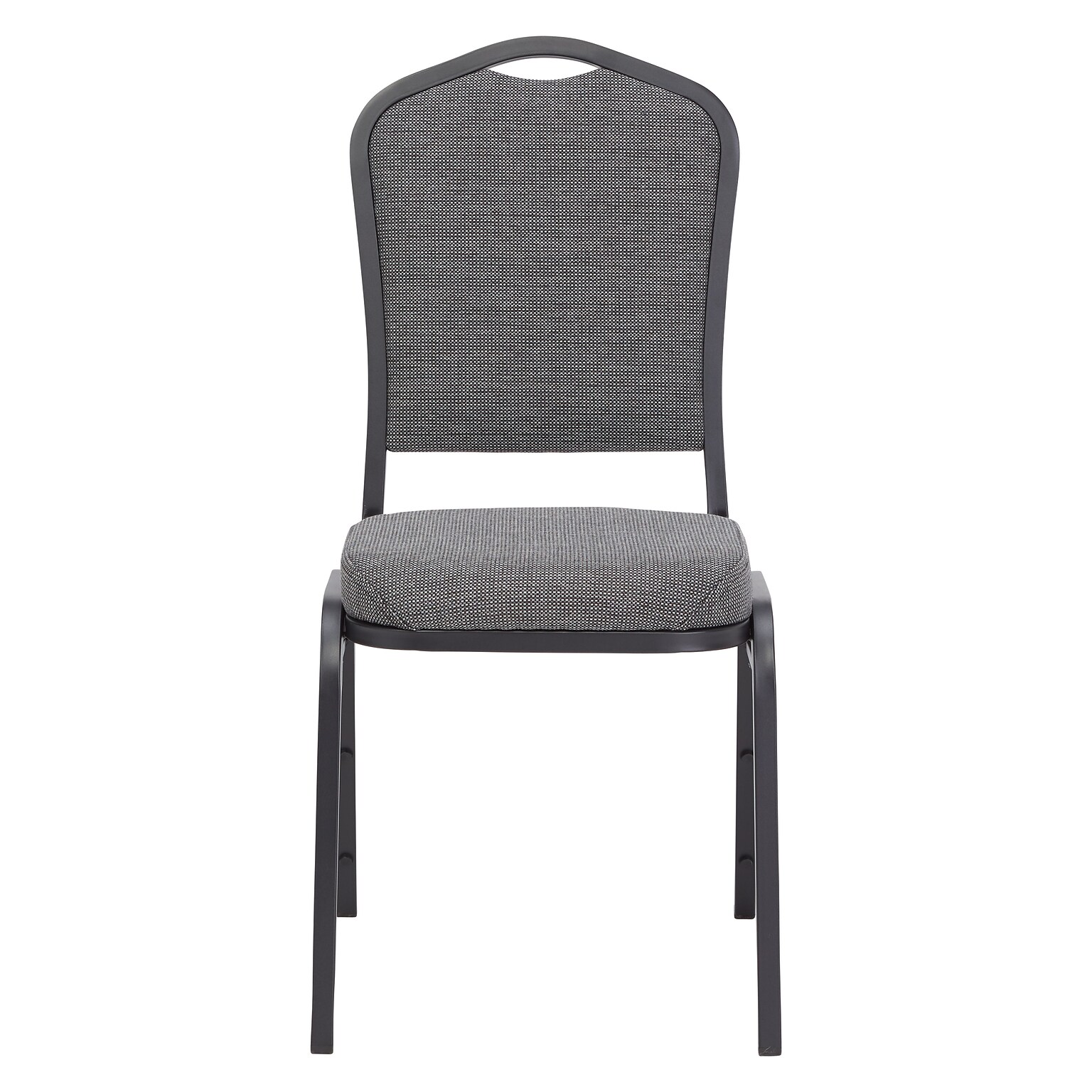 NPS 9300 Series Deluxe Fabric Upholstered Stack Chair, Natural Graystone/Black Sandtex, 40 Pack (9362-BT/40)