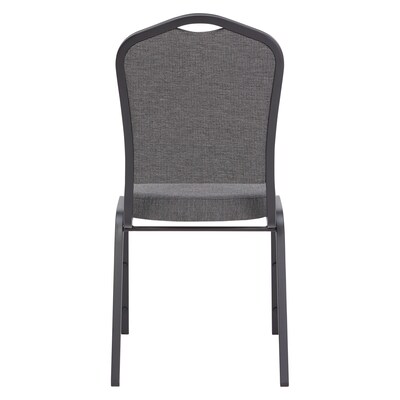 NPS 9300 Series Deluxe Fabric Upholstered Stack Chair, Natural Graystone/Black Sandtex, 40 Pack (9362-BT/40)