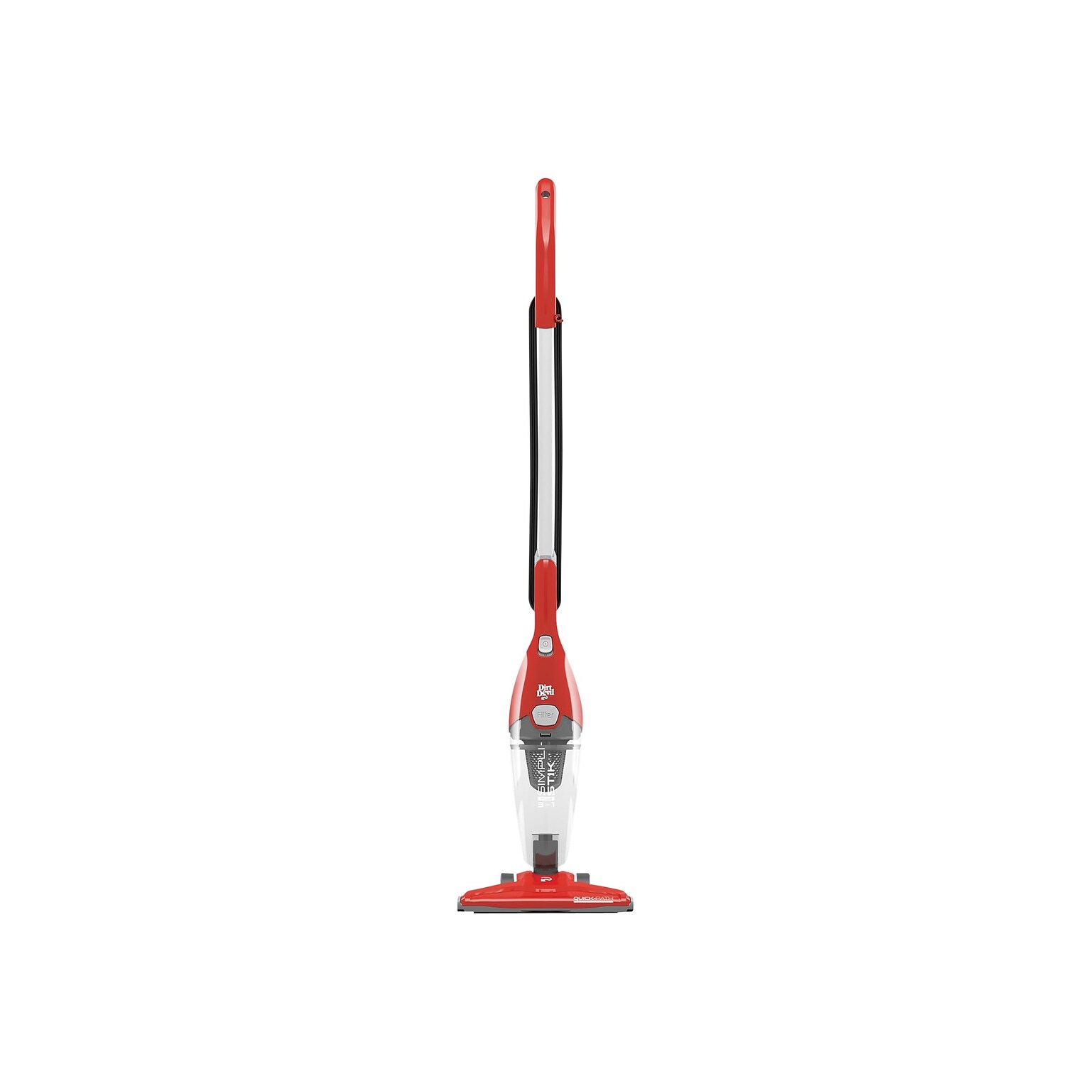 Dirt Devil SimpliStik Plus Stick Vacuum, Bagless, Red (SD22010)