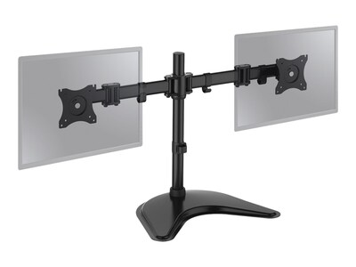 SIIG Articulated Freestanding Dual Monitor Desk Stand - 13"-27" Mounting kit, Up to 27", Black (CE-MT1U12-S1)