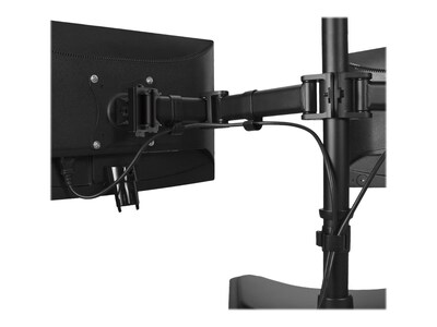 SIIG Articulated Freestanding Dual Monitor Desk Stand - 13"-27" Mounting kit, Up to 27", Black (CE-MT1U12-S1)