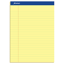 Ampad Notepads, 8.5 x 11.75, Wide Ruled, Canary, 50 Sheets/Pad, 12 Pads/Pack (TOP20-220)