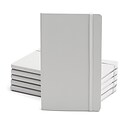 Poppin, Medium, Soft Cover Notebooks, Light Gray,  25/Pack (101724)