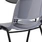 Flash Furniture Ergonomic Shell Chair, Gray with Right-Hand Flip-Up Tablet Arm (RUTEO1GYRTAB)