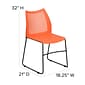 Flash Furniture Hercules Series Plastic Stack Chair, Orange (RUT498AORANGEGG)