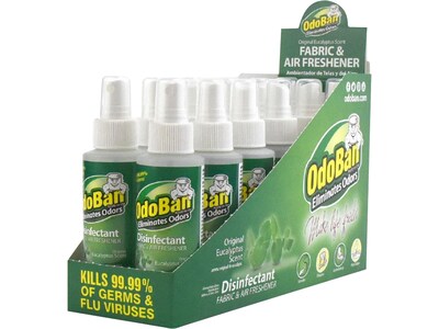 ODOBAN Disinfectant Spray, Eucalyptus, 4 Fl. Oz., 12/Pack (91EUC4OZ12-STP)