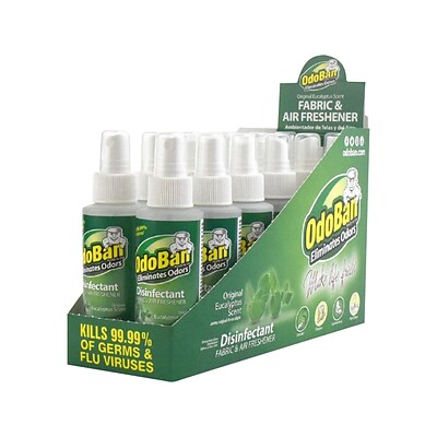 ODOBAN Disinfectant Spray, Eucalyptus, 4 Fl. Oz., 12/Pack (91EUC4OZ12-STP)