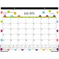 2021-2022 Blue Sky 17 x 22 Academic Desk Pad Calendar, Teacher Dots, Multicolor (105496-A22)