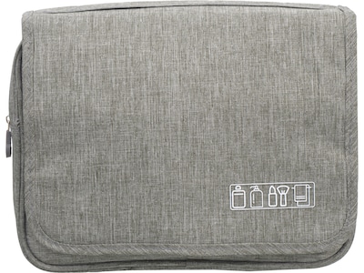 Nicci 9.75 Fabric Toiletry Bag, Gray (CBM30003-GRY)