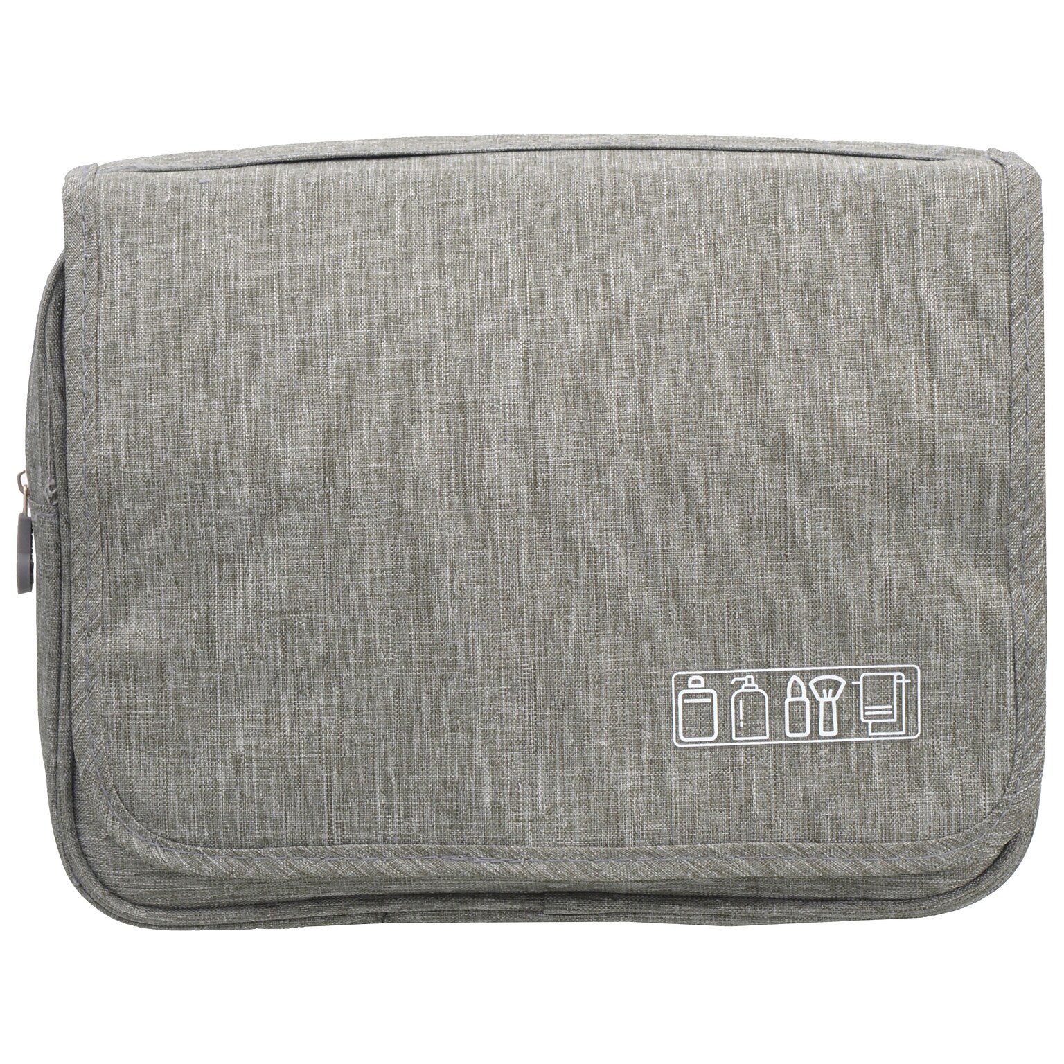 Nicci 9.75 Fabric Toiletry Bag, Gray (CBM30003-GRY)