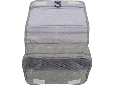 Nicci 9.75" Fabric Toiletry Bag, Gray (CBM30003-GRY)