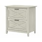 Bush Furniture Key West 2-Drawer Lateral File Cabinet, Letter/Legal, Linen White Oak, 30" (KWF130LW-03)