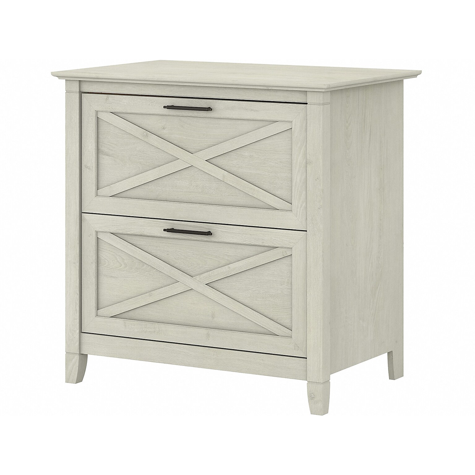 Bush Furniture Key West 2-Drawer Lateral File Cabinet, Letter/Legal, Linen White Oak, 30 (KWF130LW-03)