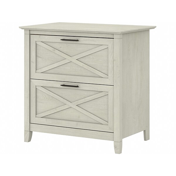 Bush Furniture Key West 2-Drawer Lateral File Cabinet, Letter/Legal, Linen White Oak, 30 (KWF130LW-03)