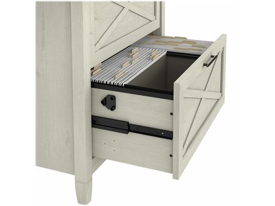 Bush Furniture Key West 2-Drawer Lateral File Cabinet, Letter/Legal, Linen White Oak, 30" (KWF130LW-03)