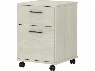 Bush Furniture Key West 2-Drawer Mobile Vertical File Cabinet, Letter/Legal Size, Linen White Oak (K