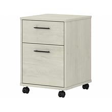 Bush Furniture Key West 2-Drawer Mobile File Cabinet, Letter/Legal, Linen White Oak, 15.75 (KWF116L