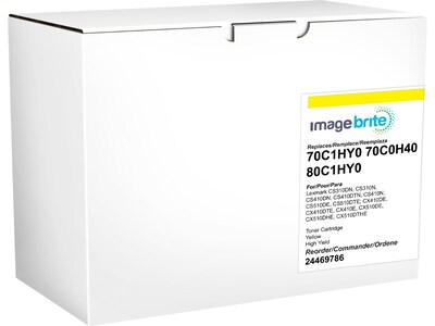 Image Brite Compatible Yellow High Yield Toner Cartridge Replacement for Lexmark (70C1HY0)