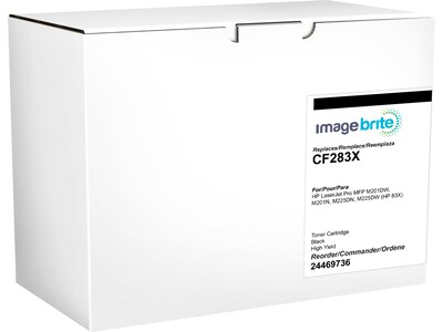 Image Brite Compatible Black High Yield Toner Cartridge Replacement for HP 83X (CF283X)