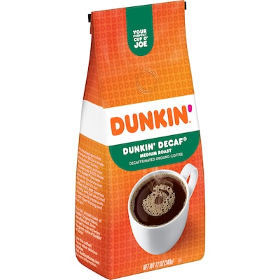 Dunkin Decaf Ground Coffee, Medium Roast (00048)