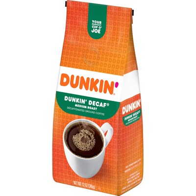 Dunkin' Decaf Ground Coffee, Medium Roast (00048)