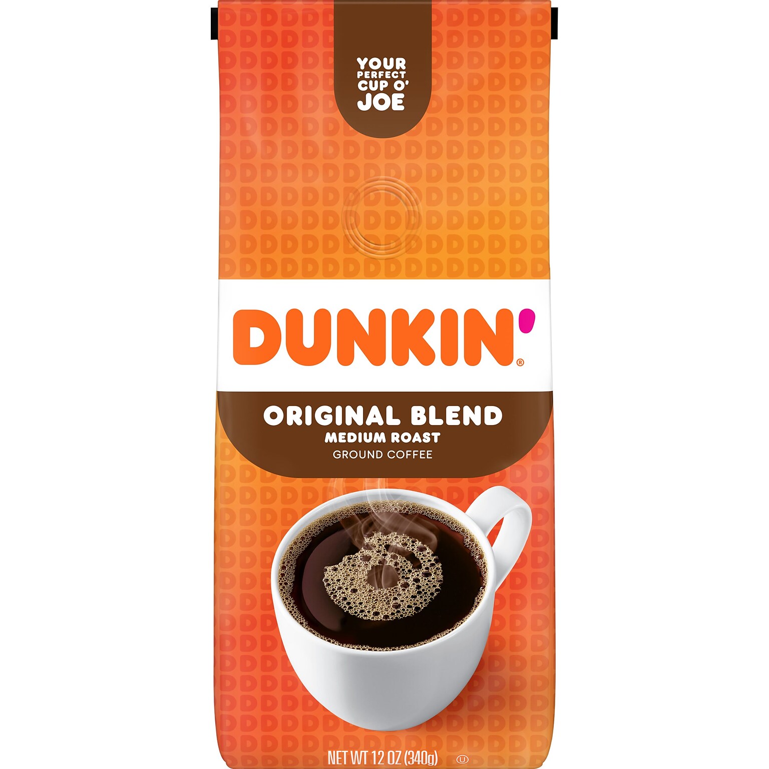 Dunkin Original Blend Ground Coffee, Medium Roast, 12 oz. (SMU00046)