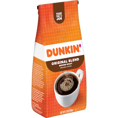 Dunkin Original Blend Ground Coffee, Medium Roast, 12 oz. (SMU00046)