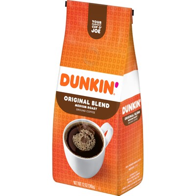 Dunkin' Original Blend Ground Coffee, Medium Roast, 12 oz. (SMU00046)