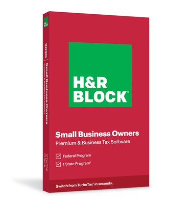H&R Block Tax Software: Premium & Business 2020  for 1 User, Windows, Physical Key Card (1116600-20)