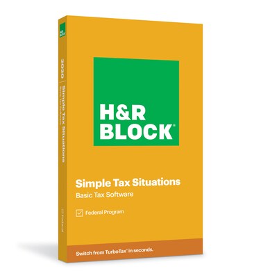 H&R Block Tax Software: Basic 2020  for 1 User, Windows & Mac, Physical Key Card (1033600-20)