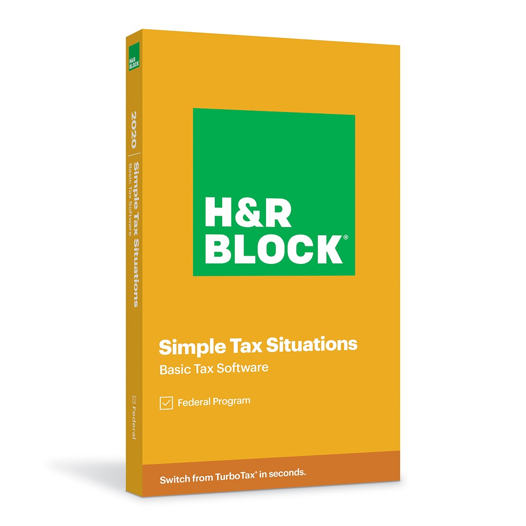H R Block Tax Software Basic For 1 User Windows Mac Physical Key Card Quill Com