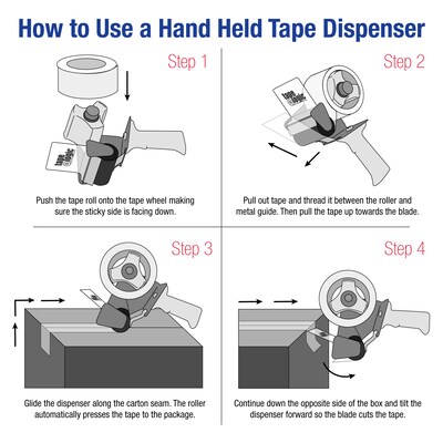Tape Logic 2 Tape Carton Sealing Tape Dispenser (TDHDX2)