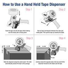 Tape Logic® Top Gun Carton Sealing Tape Dispenser, 3, Gray/Black, 1/Each (TDTG3)