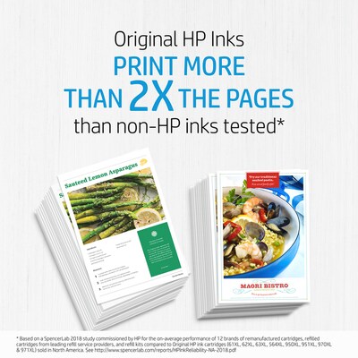 HP 61 Black High Yield and Tri-Color Standard Yield Ink Cartridge, 2/Pack (CZ138FN#140)