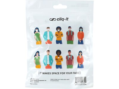 Cliq-It Face Mask Lanyard, Black, Each (CL61312BL)