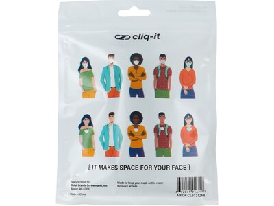 Cliq-It Face Mask Lanyard, Navy, Each (CL61312NB)