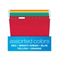 Pendaflex Recycled Hanging File Folders, 1/5-Cut, Letter Size, Assorted Colors, 25/Box (PFX 81663)