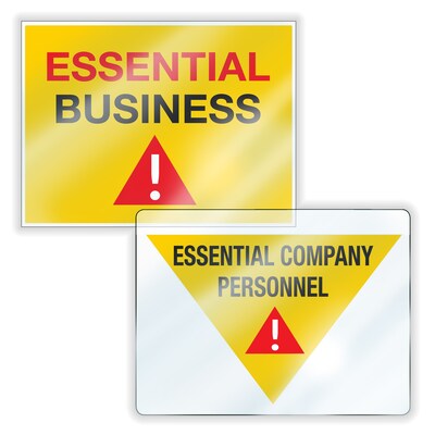 ComplyRight Essential Business Window Cling Signs, Yellow/Red/White, 6/Pack (N0190)