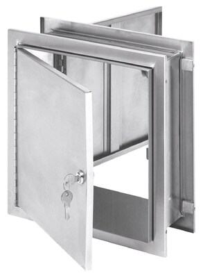 Omnimed Non-Sterile Pass-Thru Narcotic Cabinets 5- 7.25 Wall Thickness (181786)