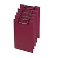 Omnimed Over-The-Bed Poly Clipboards, Burgundy 5/Pack (203913-BU5)