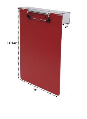 Omnimed Over-The-Bed Poly Clipboards, Red, 5/Pack (203913-RD5)