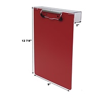 Omnimed Over-The-Bed Poly Clipboards, Red, 5/Pack (203913-RD5)