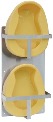 Omnimed Stainless Steel Vertical Wall Mounted Double Bedpan Rack (303025)