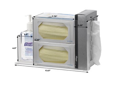 Omnimed Infection Prevention Station, Wall Mountable, 14W x 9D x 9H (304005)