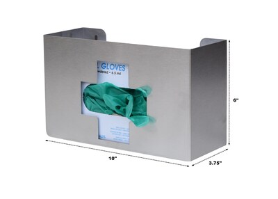 Omnimed Single Medical Cross Glove Box Dispenser, Stainless Steel (305335)