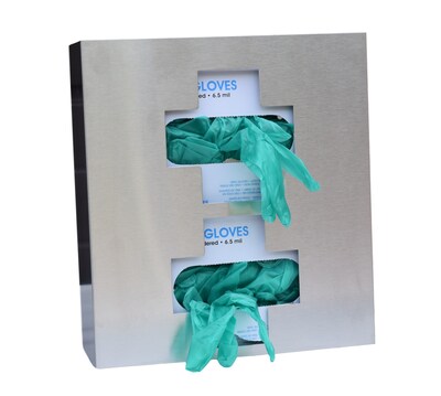 Omnimed Double Medical Cross Glove Box Dispenser, Stainless Steel (305336)