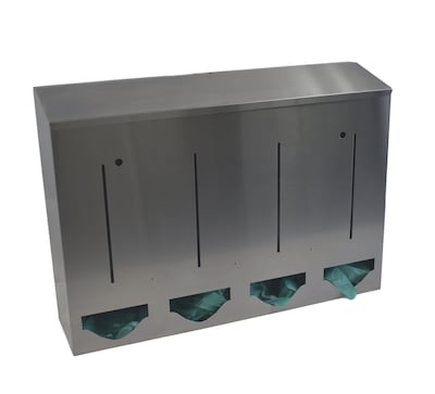 Omnimed Quad Bulk PPE Dispensers, Stainless Steel (307024)